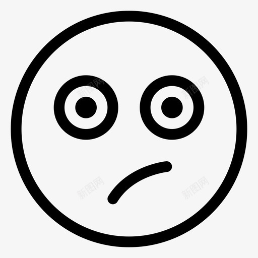 无聊呆滞表情图标svg_新图网 https://ixintu.com 呆滞 多蒂 情绪 无聊 脸 表情