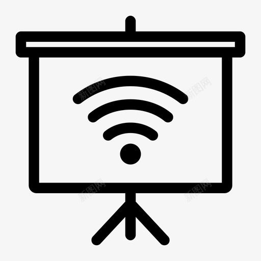 大屏幕wifi投影仪大屏幕讲解板图标svg_新图网 https://ixintu.com wifi投影仪 大屏幕 大屏幕讲解板