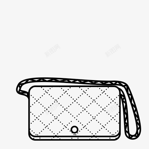 绗缝包晚上时尚图标svg_新图网 https://ixintu.com 包狂人 时尚 晚上 绗缝包 购物