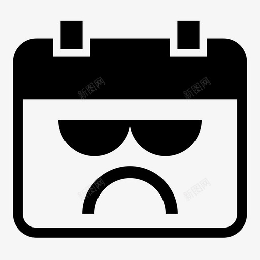 悲伤的日历糟糕的日期坏运气图标svg_新图网 https://ixintu.com 坏运气 悲伤的日历 情绪化的日历 糟糕的日期
