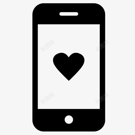心脏应用程序最爱图标svg_新图网 https://ixintu.com 健康 医疗 应用程序 心脏 智能手机 最爱 爱