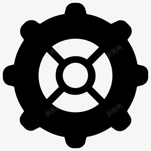 船舵船控制器船轮图标svg_新图网 https://ixintu.com 用户界面图标集合 航海 船控制器 船舵 船轮