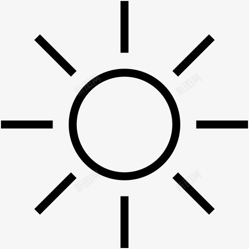 太阳晴天早晨图标svg_新图网 https://ixintu.com 天气线图标 太阳 早晨 晴天 阳光