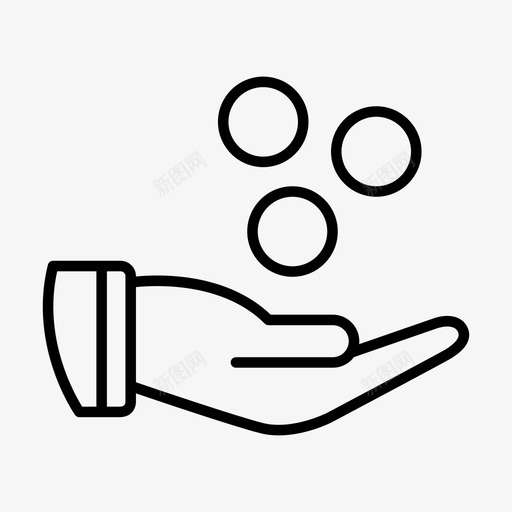 手头的钱硬币金融图标svg_新图网 https://ixintu.com 工作 手头的钱 硬币 金融