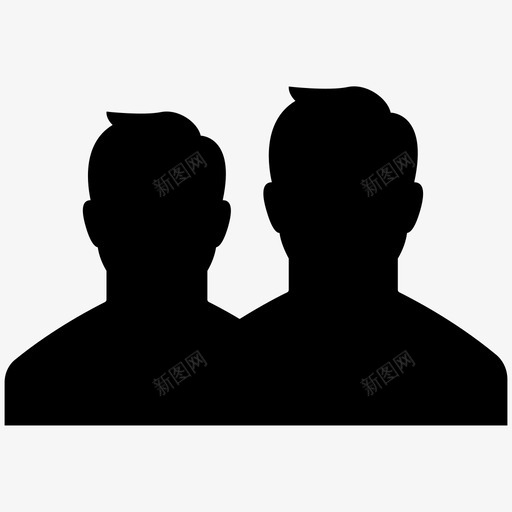 朋友团队男人图标svg_新图网 https://ixintu.com 人 团队 朋友 男人