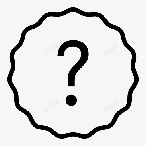 印章问题常见问题解答帮助图标svg_新图网 https://ixintu.com 印章问题 帮助 常见问题解答 浅圆形行动印章图标 问号