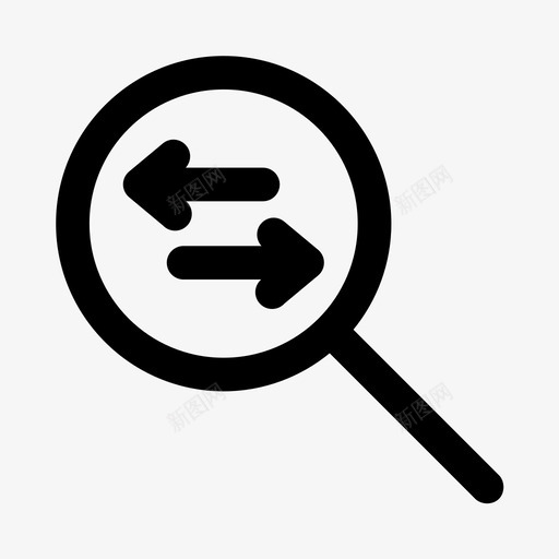 搜索方向箭头查找图标svg_新图网 https://ixintu.com 商业脂肪 宽 搜索方向 查找 箭头