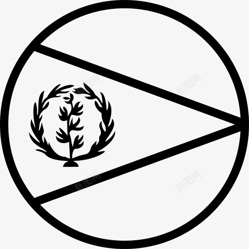 厄立特里亚非洲国家图标svg_新图网 https://ixintu.com 世界圆形旗帜轮廓 厄立特里亚 国家 国旗 非洲