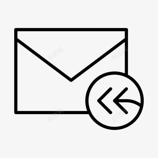 回复所有人电子邮件信封图标svg_新图网 https://ixintu.com 信件 信封 回复所有人 消息 电子邮件