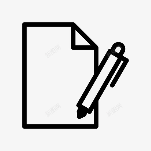 笔和纸学习铅笔图标svg_新图网 https://ixintu.com 学习 学校 教育 科学线 笔和纸 铅笔
