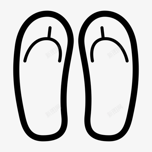 采购产品拖鞋沙滩凉鞋人字拖图标svg_新图网 https://ixintu.com 人字拖 家庭拖鞋 服装配件 沙滩凉鞋 采购产品拖鞋 鞋