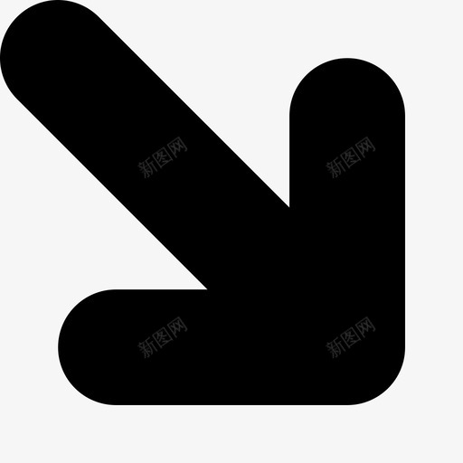 右下箭头角图标svg_新图网 https://ixintu.com iconano8px微图标 东 南 右下 箭头 角