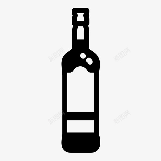 瓶子酒百加得图标svg_新图网 https://ixintu.com 瓶子 百加得 罗恩 酒 饮料