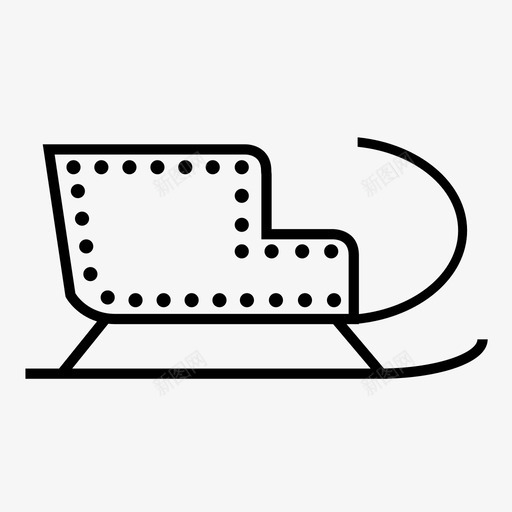雪橇圣诞鹿图标svg_新图网 https://ixintu.com 圣诞 圣诞线图标 圣诞老人 雪橇 鹿