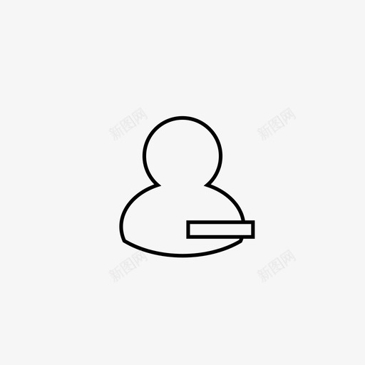 删除用户帐户联系人图标svg_新图网 https://ixintu.com 个人 删除 删除用户 帐户 智能手机界面版本2 管理 联系人