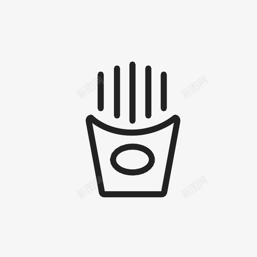 薯条汉堡食物图标svg_新图网 https://ixintu.com 垃圾食品 汉堡 薯条 食物