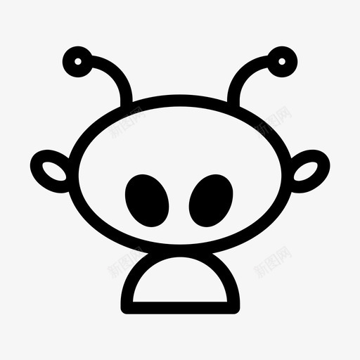 外星人男孩可爱孩子图标svg_新图网 https://ixintu.com 可爱 外星人男孩 孩子 小怪物
