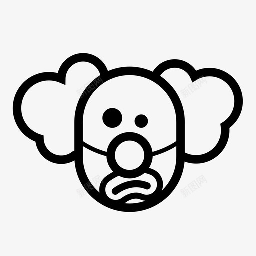 小丑马戏团搞笑图标svg_新图网 https://ixintu.com 可笑 小丑 搞笑 派对 马戏团
