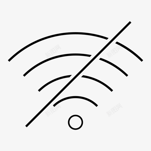 已断开连接未连接wifi错误图标svg_新图网 https://ixintu.com wifi关闭 wifi错误 已断开连接 未连接 未连接wifi