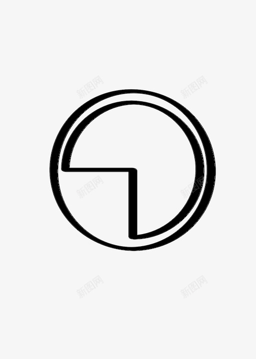 饼图四分之一轮廓图表图标svg_新图网 https://ixintu.com 图形 图表 架构 轮廓 饼图四分之一