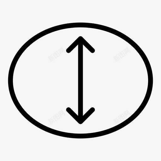 高度直径测量值图标svg_新图网 https://ixintu.com 尺寸 尺寸调色板 测量值 直径 短轴 高度