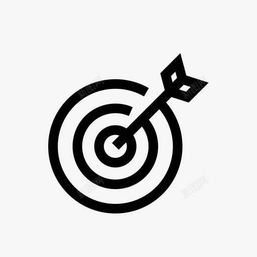 目标弓箭手箭图标svg_新图网 https://ixintu.com 弓箭手 目标 箭 精准 迷你图标集商务商店金融 靶心 靶标