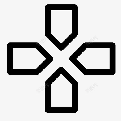 定向板控制器dpad图标svg_新图网 https://ixintu.com dpad gamepad 定向板 控制器 游戏板