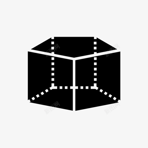 五角棱镜笼子装饰图标svg_新图网 https://ixintu.com 五角棱镜 保护 保险箱 技术图纸 棱镜和几何实体 笼子 装饰