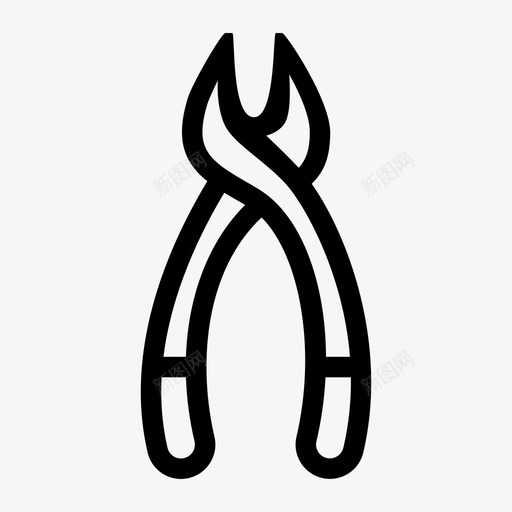 牙科钳医疗器械牙齿图标svg_新图网 https://ixintu.com 医疗器械 医药保健 牙科钳 牙齿