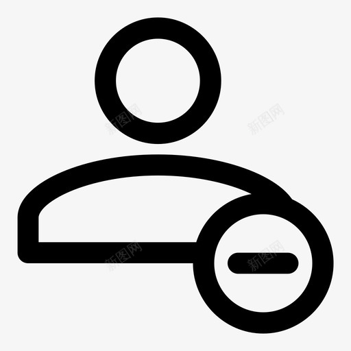 用户减号删除管理员删除配置文件图标svg_新图网 https://ixintu.com 删除用户 删除管理员 删除配置文件 用户减号