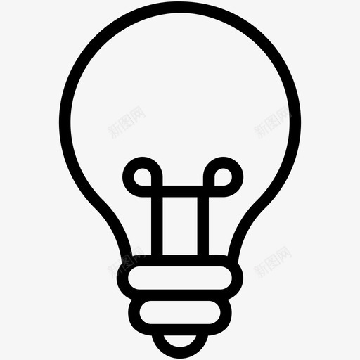 灯泡电灯泡灯具图标svg_新图网 https://ixintu.com 教育图标集 灯具 灯泡 电灯泡