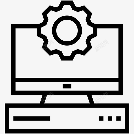 计算机设置齿轮数据存储图标集svg_新图网 https://ixintu.com 数据存储图标集 计算机设置 齿轮