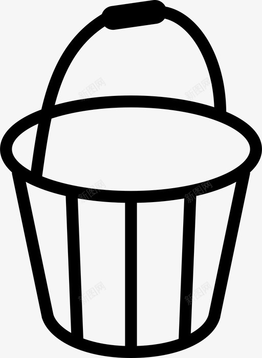 桶建筑工把手图标svg_新图网 https://ixintu.com 塑料 工具 建筑工 手工工具轮廓 把手 桶