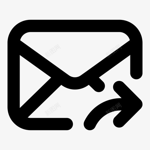 回复邮件应答箭头图标svg_新图网 https://ixintu.com 回复邮件 应答 消息 箭头 通讯信息填充粗体