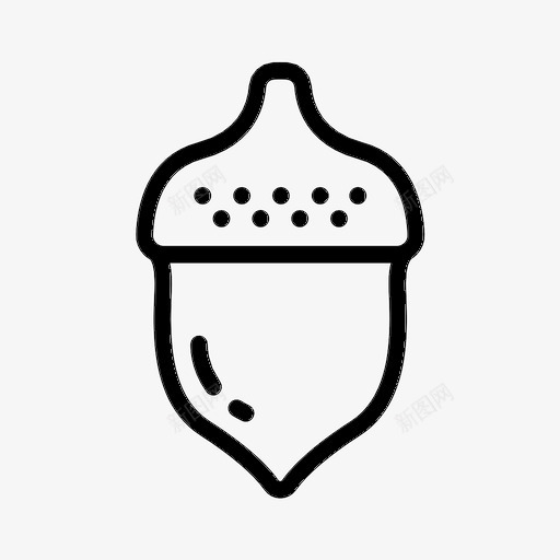 橡子秋天橡树图标svg_新图网 https://ixintu.com 感恩节 树 橡子 橡树 秋天