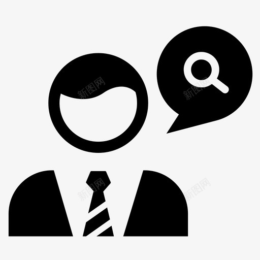 招聘员工人力资源图标svg_新图网 https://ixintu.com 人力资源 人才 员工 商人 招聘 搜索