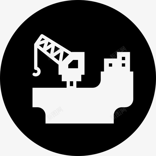 钻机挖掘机石油图标svg_新图网 https://ixintu.com 工业圆差固 挖掘机 石油 船舶 起重机 钻机