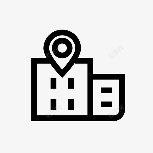 建筑位置公司办公室图标svg_新图网 https://ixintu.com 位置 公司 办公室 建筑位置 迷你图标设置地图位置