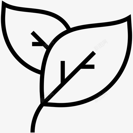树叶生态符号绿叶图标svg_新图网 https://ixintu.com 多媒体线图标 树叶 生态符号 绿叶 自然