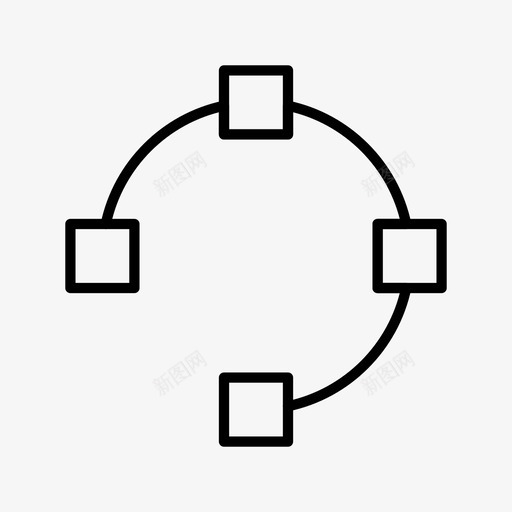 贝塞尔曲线笔形状图标svg_新图网 https://ixintu.com 向量节点 工具 形状 笔 贝塞尔曲线