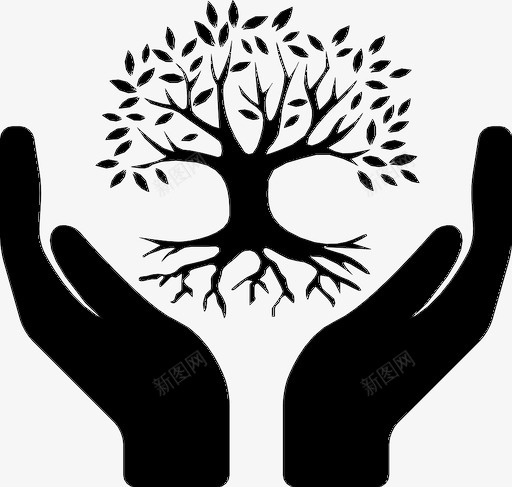 手工树园艺萌芽图标svg_新图网 https://ixintu.com 园艺 手工树 萌芽