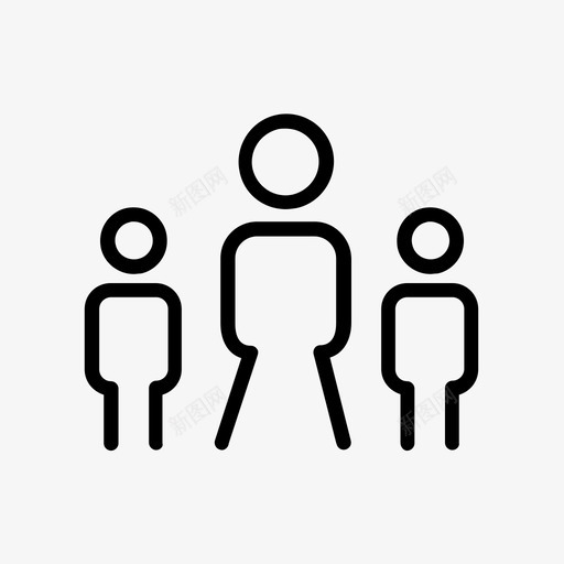 单身女性家庭孩子家庭伴侣图标svg_新图网 https://ixintu.com 单身女性家庭 孩子 家庭伴侣