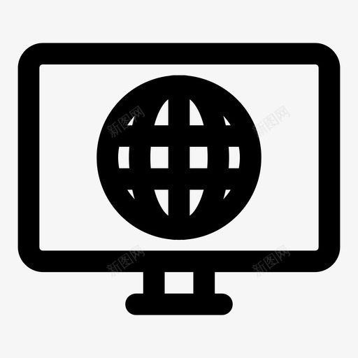 因特网监视器计算机计算机显示器图标svg_新图网 https://ixintu.com imac 因特网监视器 地球仪 屏幕 监视器屏幕 计算机 计算机显示器 通知