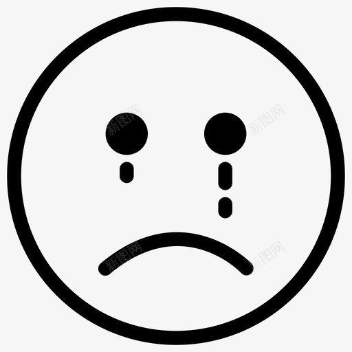 哭泣表情符号悲伤图标svg_新图网 https://ixintu.com 哭泣 悲伤 手工艺图标情感 表情符号