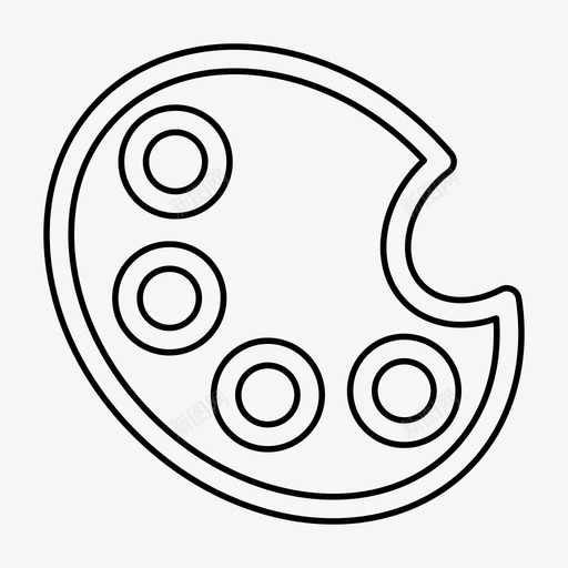 绘制调色板艺术家颜色图标svg_新图网 https://ixintu.com 线条图标 绘制调色板 艺术家 颜色