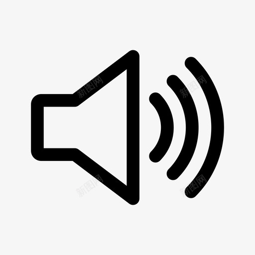 音量全音量声音图标svg_新图网 https://ixintu.com 全音量 声音 扬声器 音量 音量增大