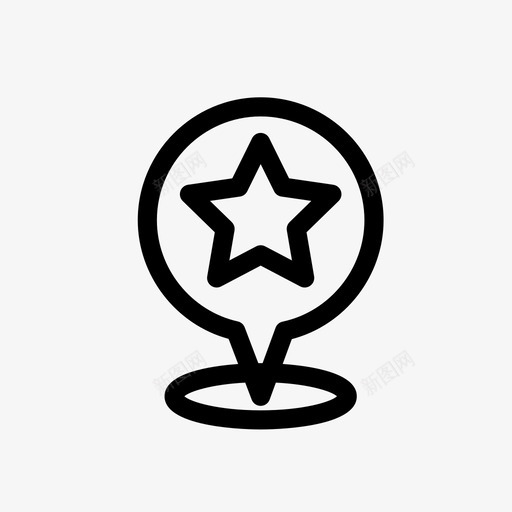 地图标记方向收藏夹svg_新图网 https://ixintu.com 位置 地图标记 小图标设置地图位置 收藏夹 方向 星星