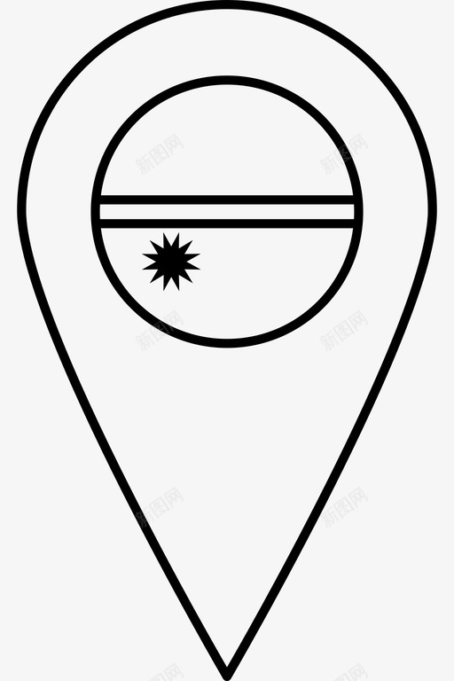瑙鲁国家国旗图标svg_新图网 https://ixintu.com 世界国旗地图标记 国家 国旗 太平洋 瑙鲁