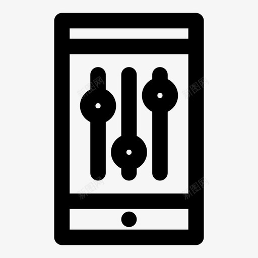 智能手机滑块均衡器选项图标svg_新图网 https://ixintu.com 均衡器 智能手机滑块 设置 选项 首选项
