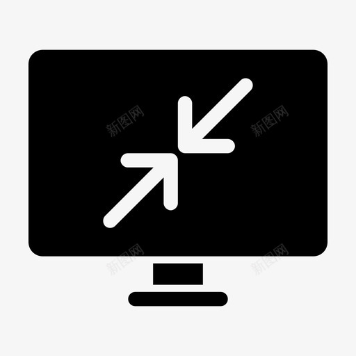 监视器最小化箭头控件收缩图标svg_新图网 https://ixintu.com 控件收缩 最大化最小化 最小化 监视器最小化 箭头 调整大小